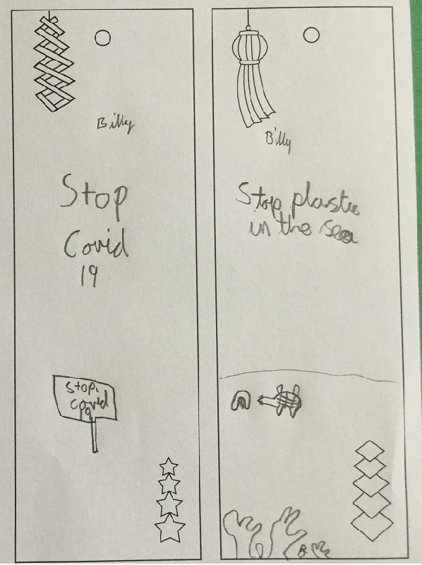 Stop covid-19 / Stop plastic in the sea - Billy