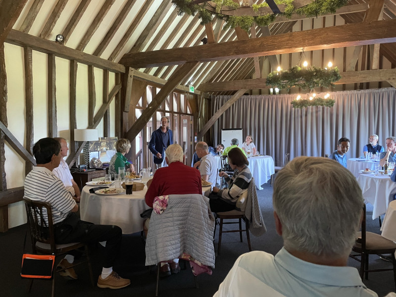 Prize-giving over lunch in the Old Barn at Essendon Country Club