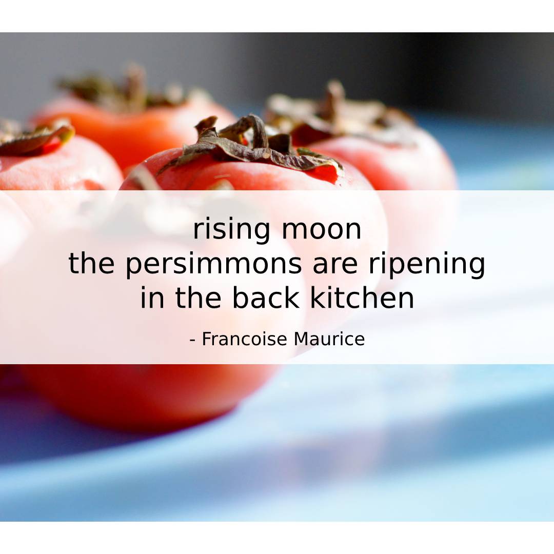 rising moon / the persimmons are ripening / in the back kitchen
